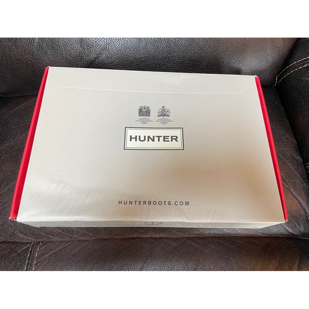 💦NEW Hunter Military Red Original Kids' Gloss Rain Boot sz 1 - Picture 7 of 9
